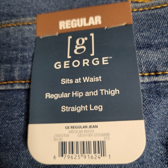 GEORGE Straight Leg Denim Jeans- Men's Big & Tall 46x30 Medium Wash NWT - Picture 4 of 6
